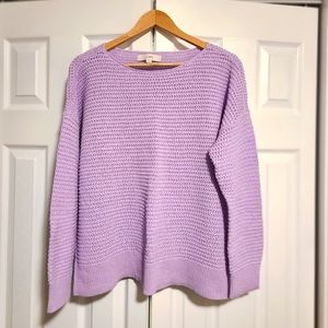 NWOT LOFT Open Knit Crewneck Sweater